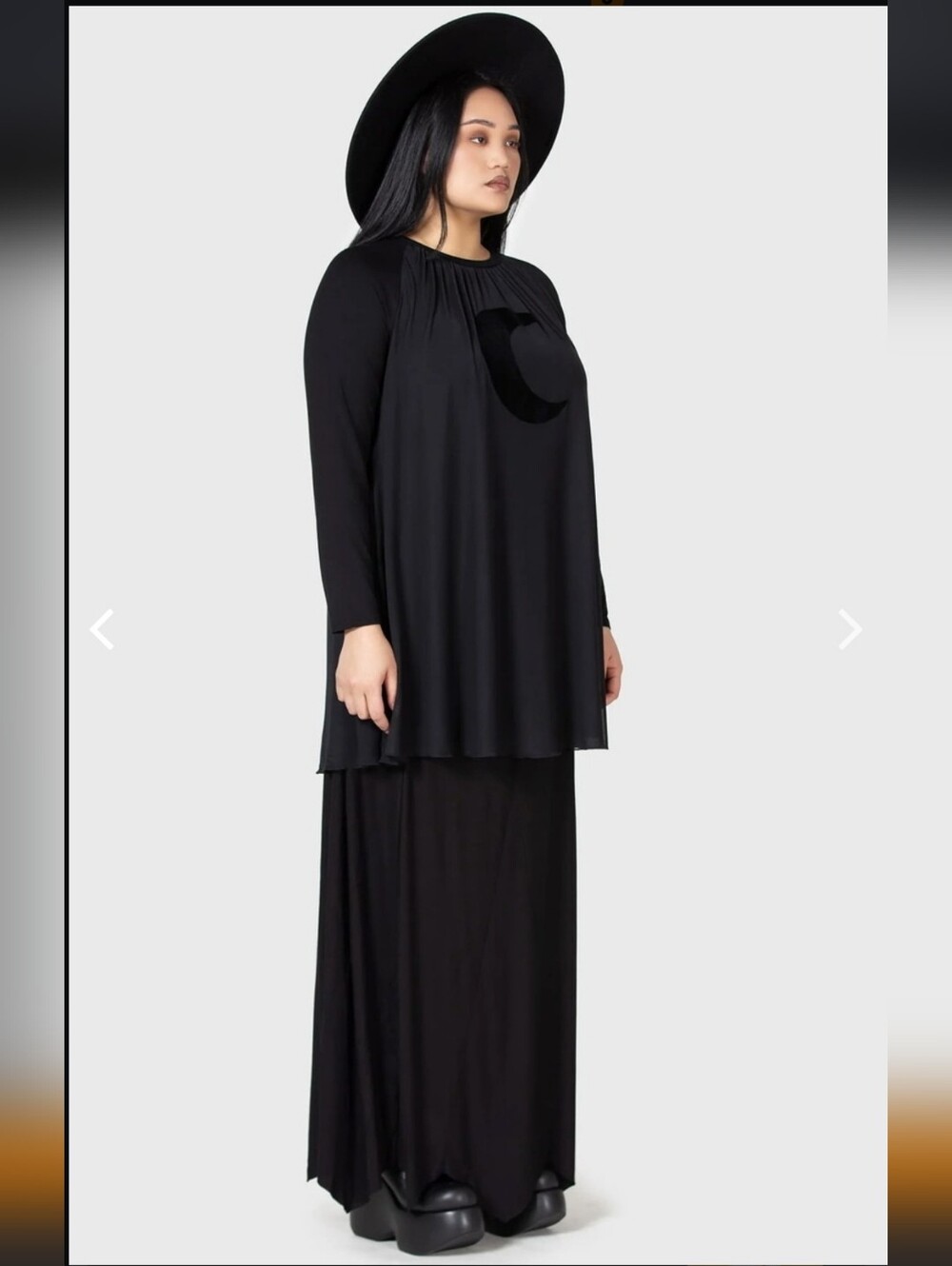 Killstar Black Crescent Moon Long Sleeve Dress - Picture 7 of 12